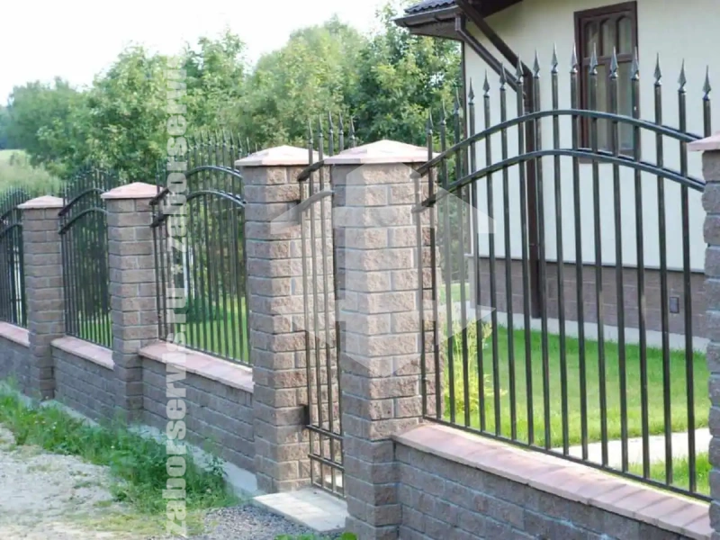 Металлический секционный сварной забор 80 метров