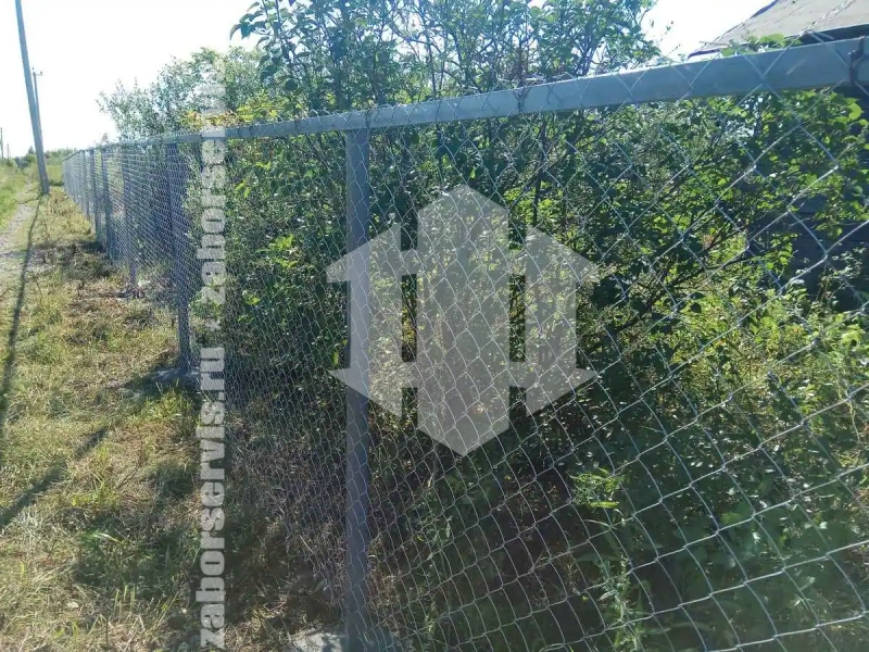 Забор из сетки рабицы секциями 39 метров
