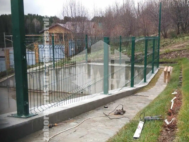 3D забор на ленточном фундаменте 125 метров