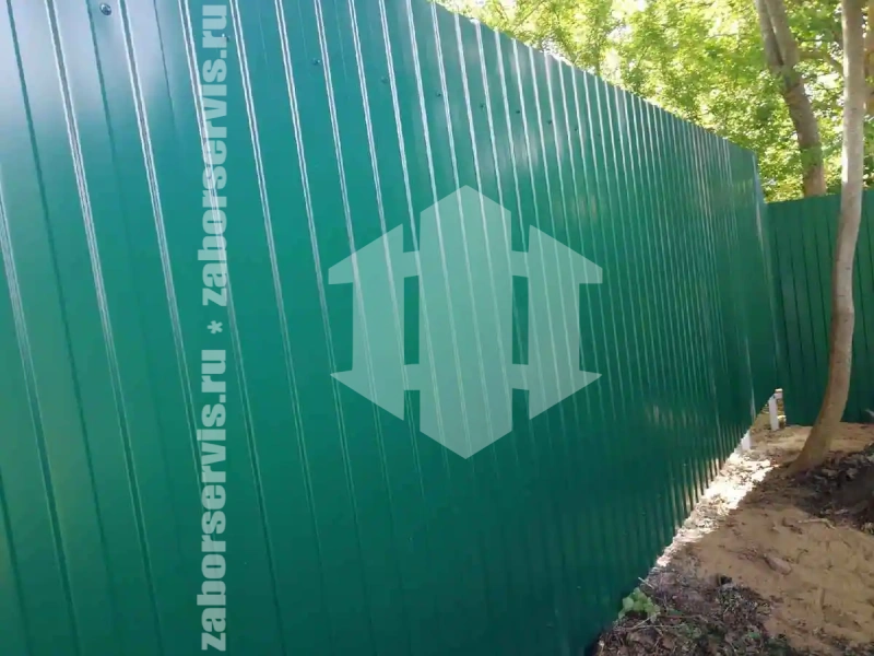 Забор из профнастила 120 метров