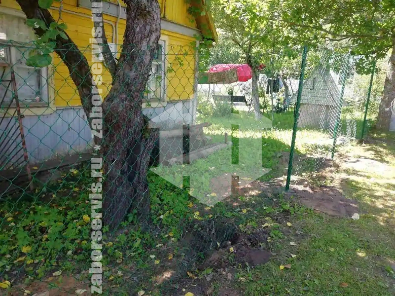 Забор из сетки рабицы с проволокой 80 метров